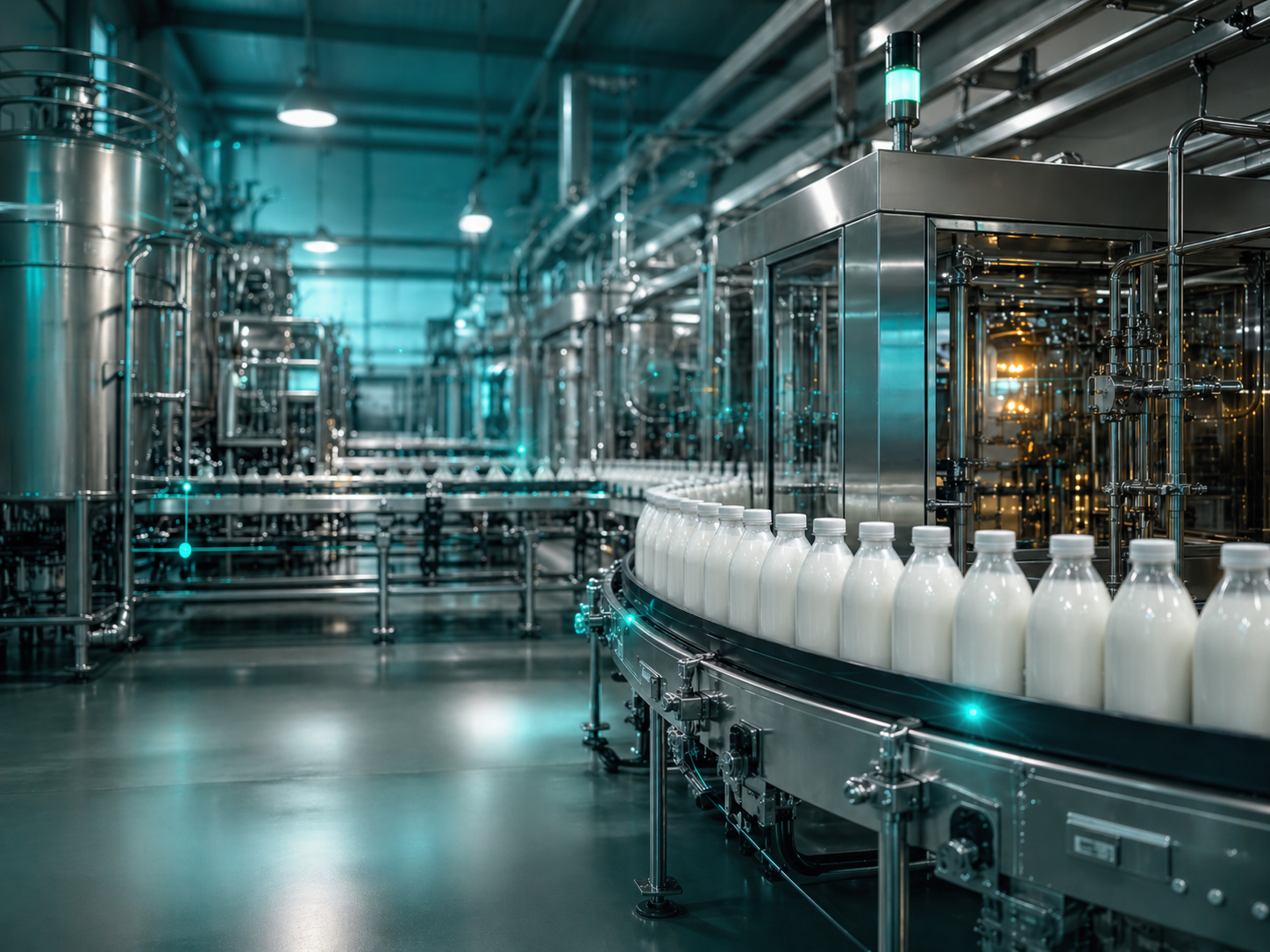 Planta de producción láctea automatizada